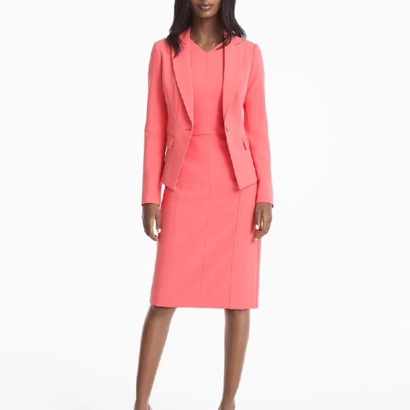 Seamed sheath gelato sleeveless Vee neck dress - Picture 4 of 5